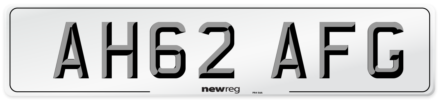 AH62 AFG Number Plate from New Reg